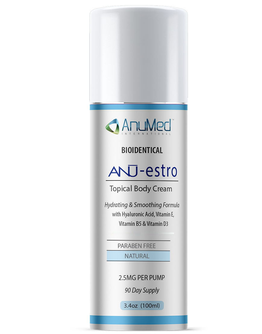 Natural Bio-identical ANU-estro 2.5mg Body Cream with Hyaluronic Acid + Vitamin E