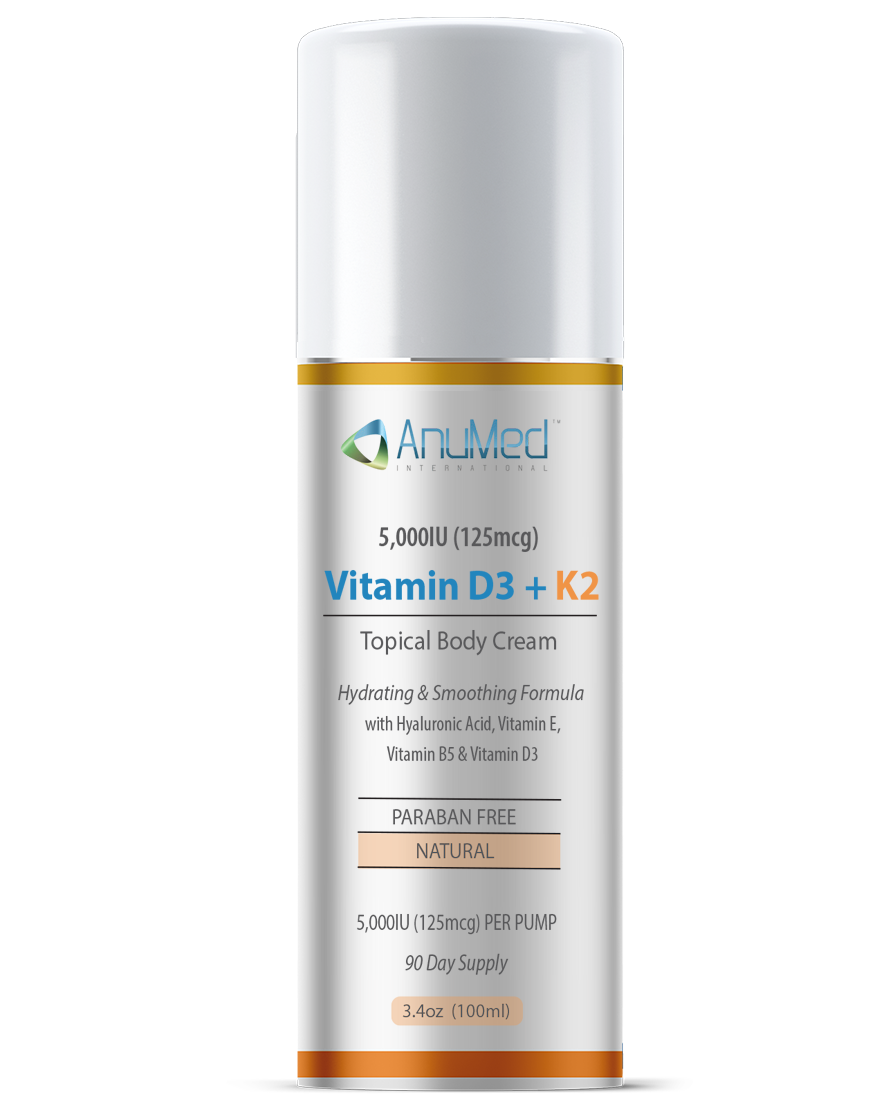 Vitamin D3+K2 5000 IU (125mcg) Cream (New)